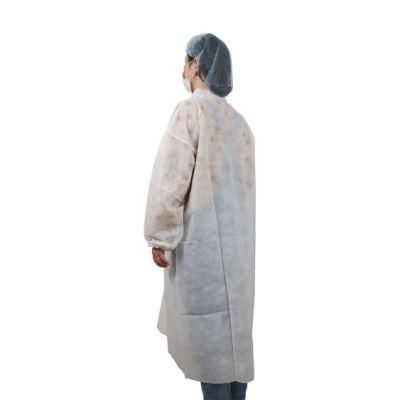 Factory Wholesale Disposable Labcoat Lab Gown Visiting Coat PP Non Woven