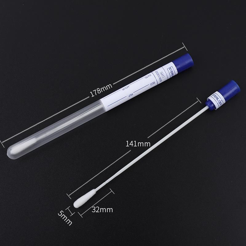 Disposable Transport Sterile Collection Medical Virus Nylon Swab with Tube