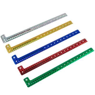 Holographic Material L Shape Plastic Entertainment Wristband for Event