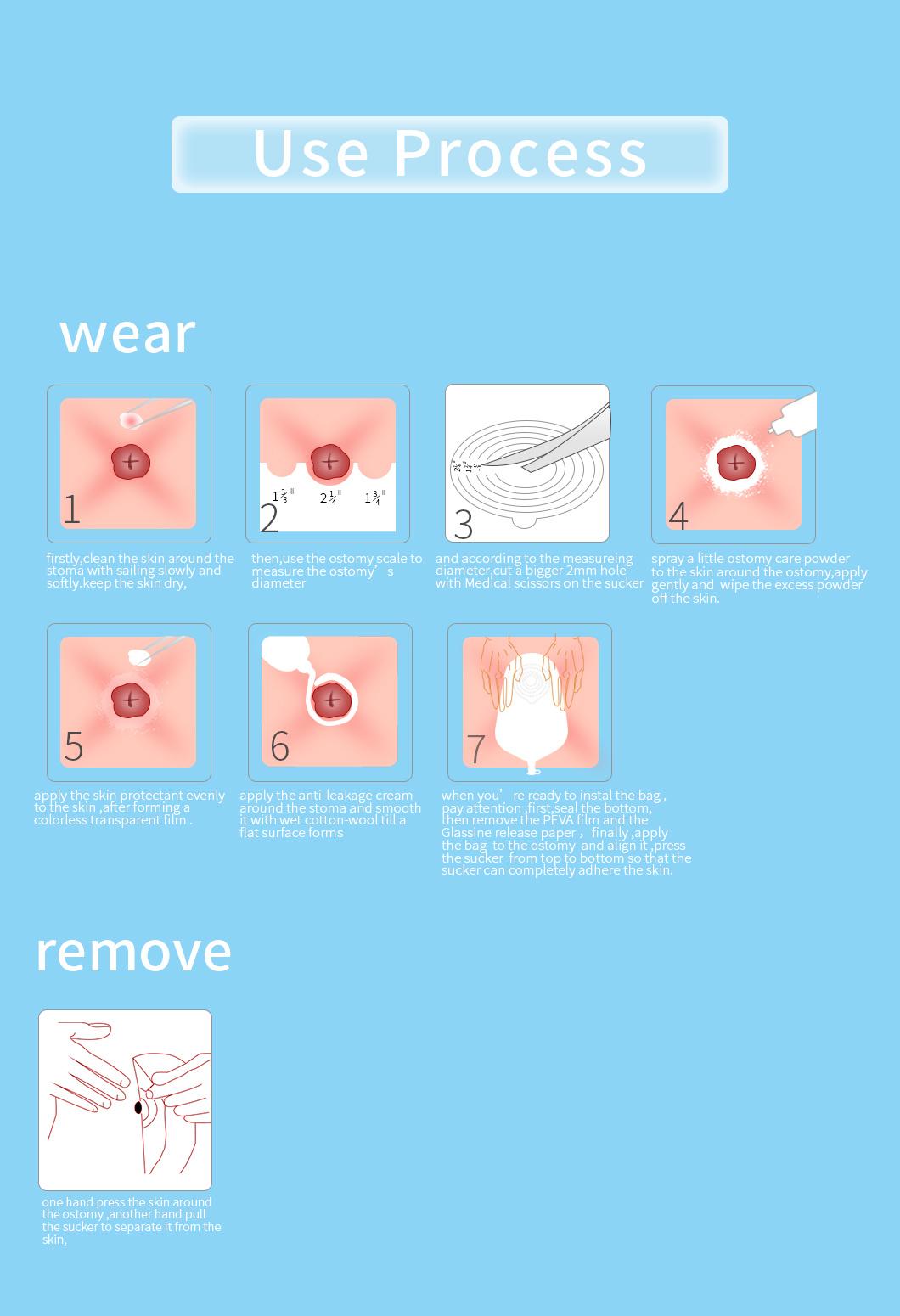 Disposable Pure Hydrocolloid Barrier Urostomy Bag Urinary Bag