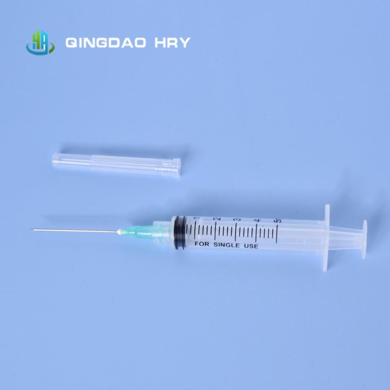 5ml Disposable Sterile Injection Syringe with Needle & Safety Needle, Insulin Syringe, Safety Syringe with CE FDA 510K and ISO13485