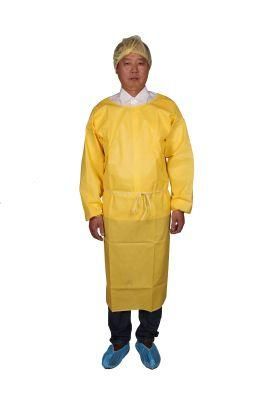 Level 2 Level 3 SMS with PE Film Disposable Surgical Isolation Gown Clinic Ward Lab Non-Sterile