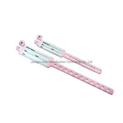 Disposable Soft Medical Written on Hospital Wristband for Mother and Baby