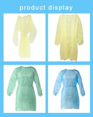 PP Material Anti Splash Waterproof Isolation Gown with PE Coated