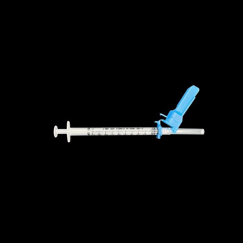 CE/FDA Approved Disposable Safety Insulin Syringe 50/101units