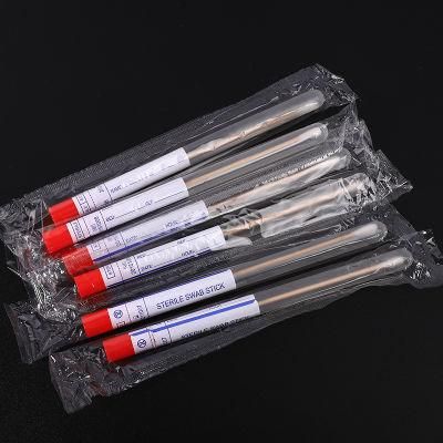 High Standard Plastic Medical Bamboo Cotton Sterile Transport Swab