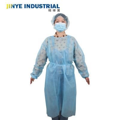 Disposable Waterproof CPE/PP Gown with Sleeve /Without Sleeve Labor Insurance Isolation Protecive CPE Gown