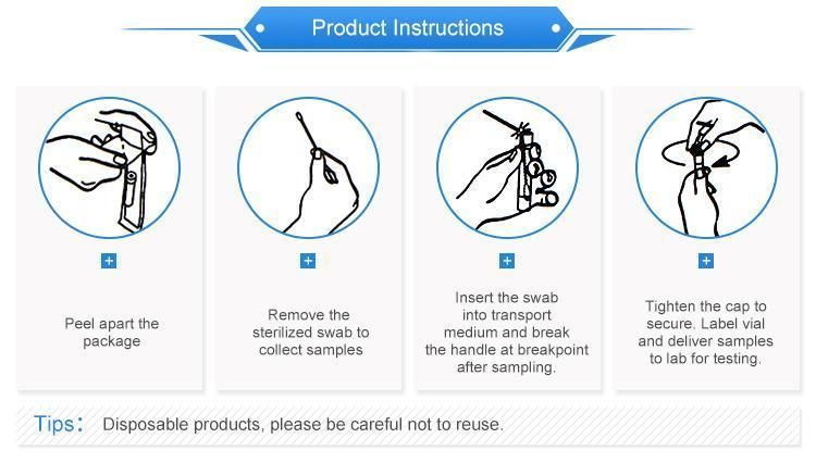 HD9-Disposable Swab Sterile Nasal Oral Flocked Swab for Sample Collection