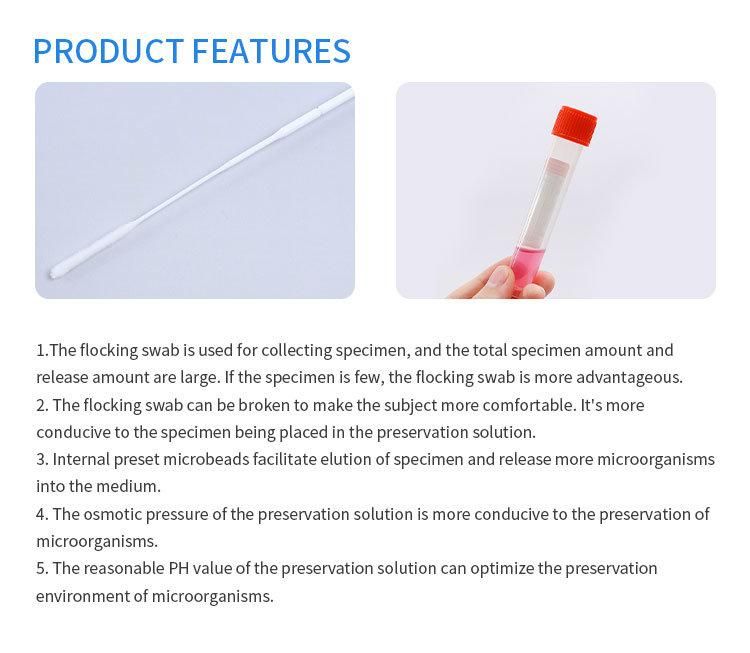 New Design Disposable Viral Transport Medium Vtm Sampling Storage Tube