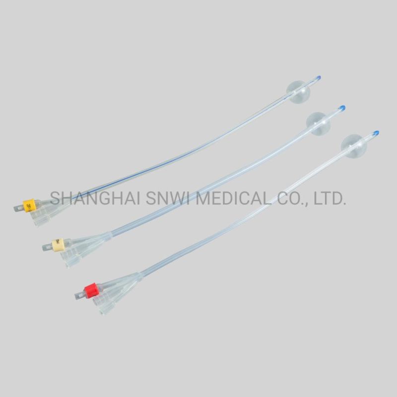 100% All Silicone Foley Balloon Catheter for Disposable Medical Single Use