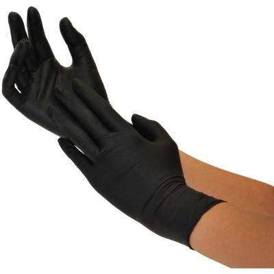 Plant Supply Cheap Medical Disposable Black Vinyl Gloves