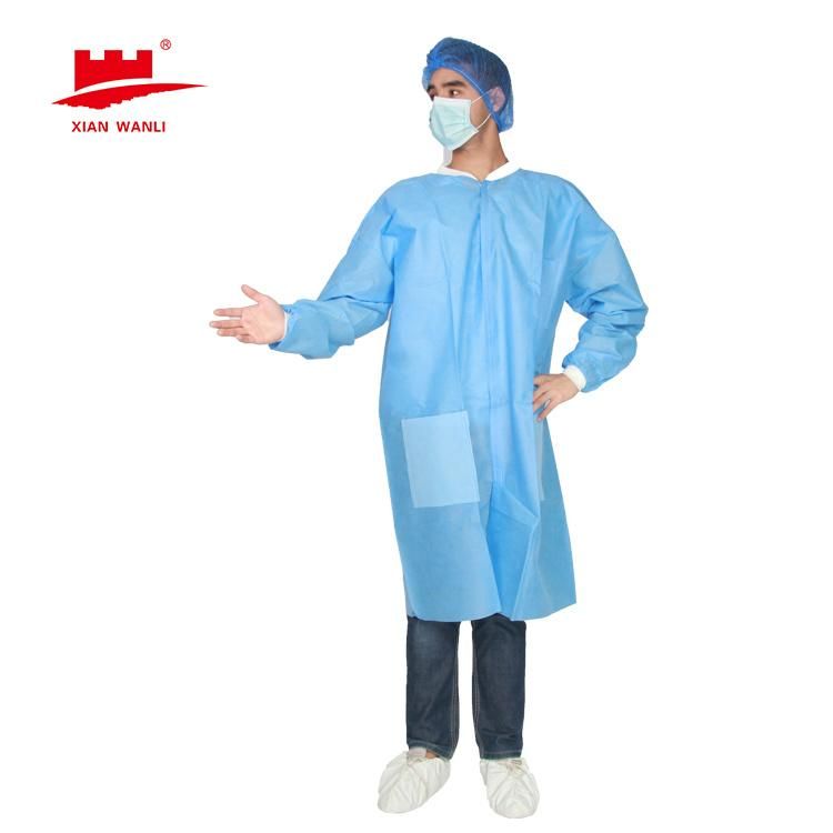 Cotton Polyester Summer Hospital Unisex Gender White Doctor Nurse Cotton Uniform Dress Smock Medical Surgical Lab Coat