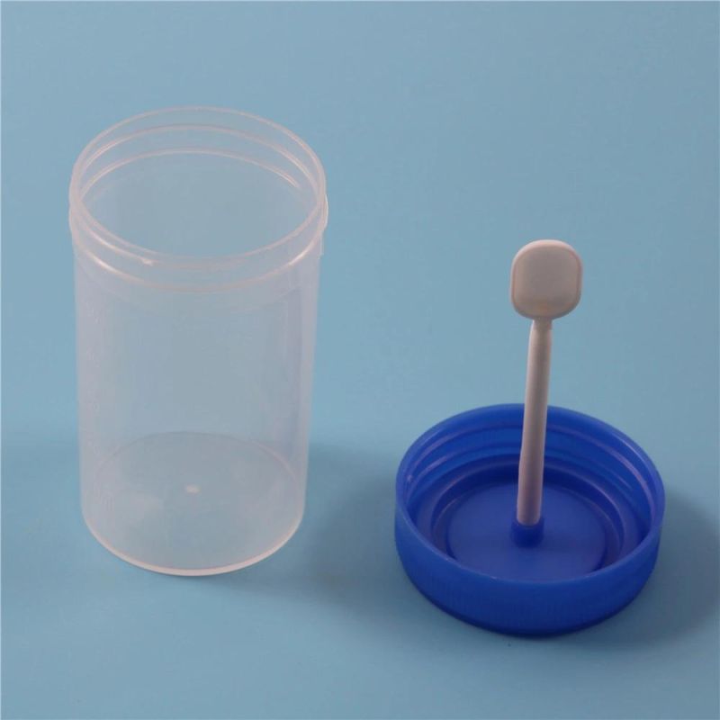Disposable Medical 40ml 60ml Red Lid PP Urine Container/Hospital Stool Container