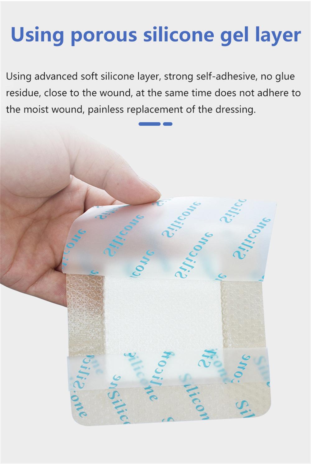 Bedsore Wound Dressing Silicone Foam Dressings Silicone Bordered Foam Dressing