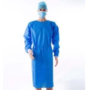 Blue Protective Nonwoven Disposable Clothing Surgical CPE Factory PPE Gowns Non Medical Safety Coverall Paint Disposable Isolation Gown
