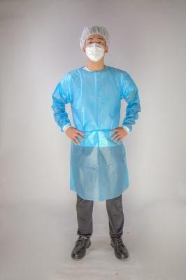 Disposable Isolation Gown PE Blue Disposable Isolation Gown