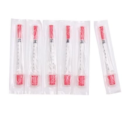 Disposable Orange Cap Insulin Syringe with Needle Precision Insulin Syringe