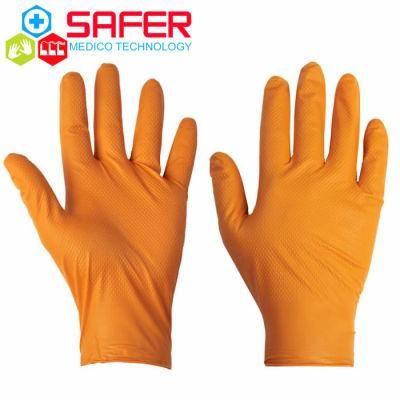 Factory Supply Disposable Nitrile Diamond Texture Glove From Malaysia