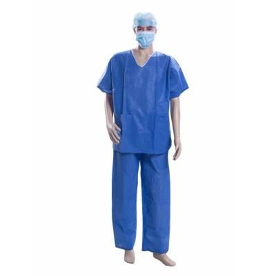 Nonwoven Farbic Disposable Medical Use V-Style Scrub Suits