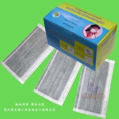 Disposable 4-Ply Safety Active Carbon Face Mask with Elastic or Tie-on