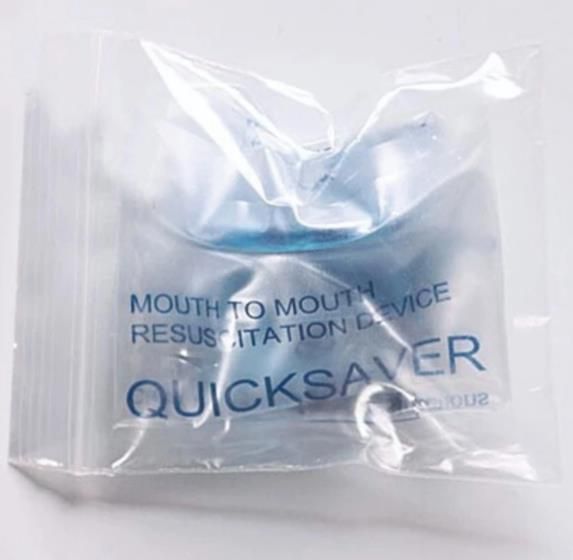 Disposable Face Shield CPR Mask Key Chain with One-Way Valve