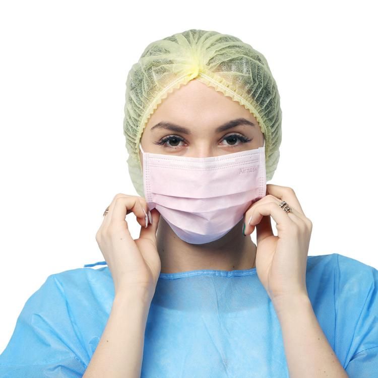 50 Packed Nonwoven Pink Doctor Disposable Medical Surgical Mask for Children and Adults