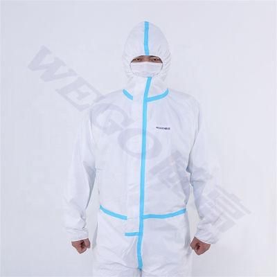 Medical Protective Clothing Suit with Elastic Sleeves