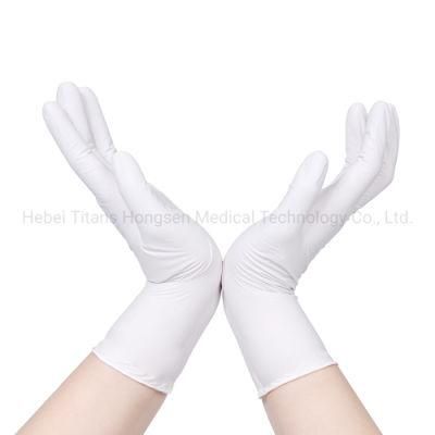 Hot-Selling Powder Free White Nitrile Disposable Hand Gloves for Medical