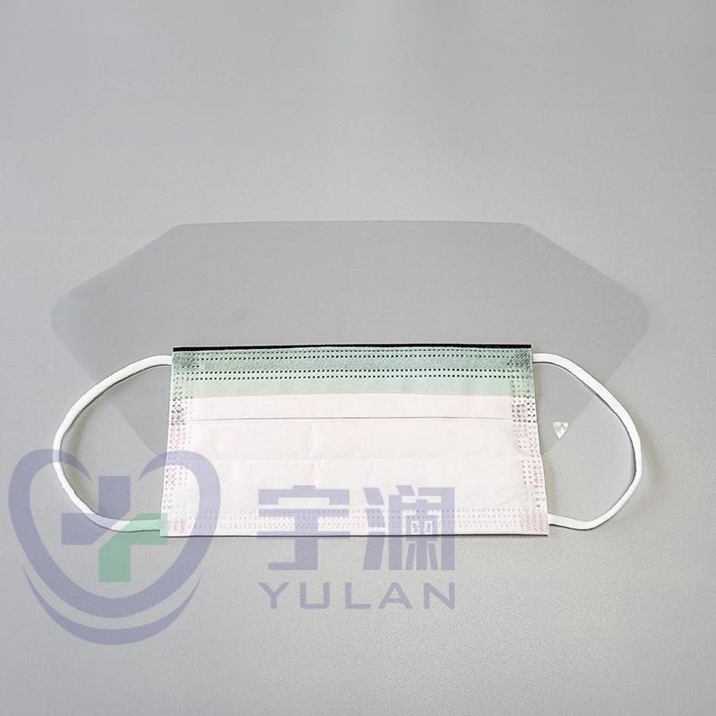 Disposable Protective Surgical Face Mask with Shield Visor and Earloop ASTM Level 3