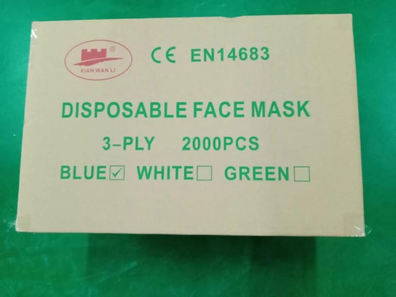 China Wholesale Nose Mask Disposable Customized 3 Ply Earloop Surgical Mask