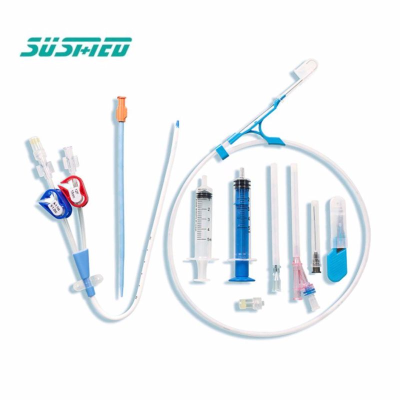 Double/Triple 7fr Antimictobial Central Venous Catheter CVC Kit Set