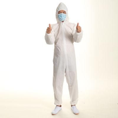 Type 5/6 SMS Microporous Non Woven Disposable Coverall Protective Clothing