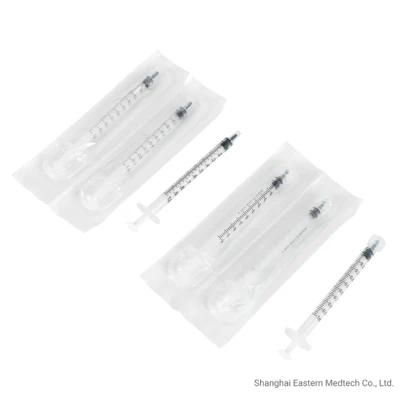 Latex-Free Medical System Disposable Vaccine Syringe with Low Dead Space Syringe