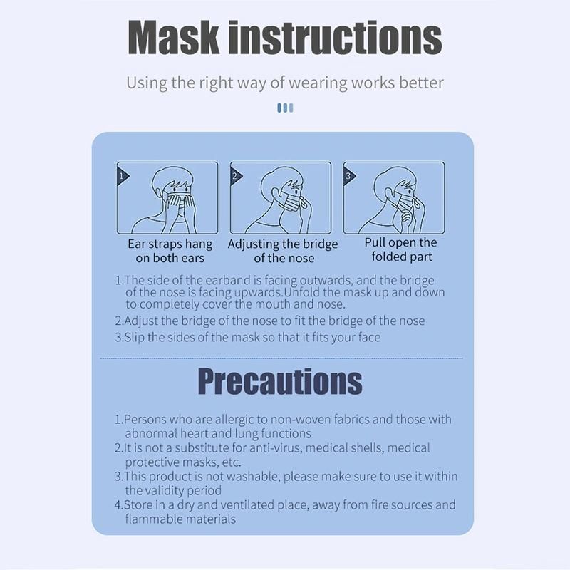 Non Woven 3 Ply Ear-Loop Surgical Disposable Medical Face Mask