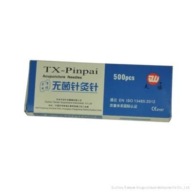 Trade Assurance Factory Price Painless Disposable Sterile Copper Wire Handle Acupuncture Needles with Plastic Bag Packing