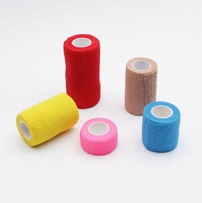 4.5m Length Colored Self-Adhesive Non-Woven Cohesive Bandage Adhesive Elastic Bandage
