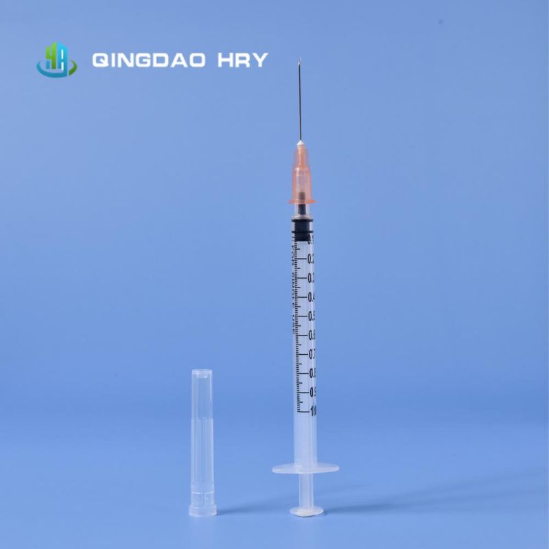 1ml Disposable Syringe Luer Slip with Needle Professional Manufacture with FDA 510K CE&ISO Improved for Vaccine Stock Products and Fast Delivery