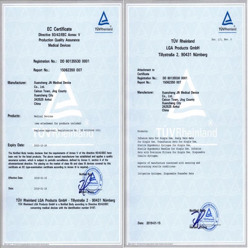 Hyppodermic Needle Manufacture with Ce ISO