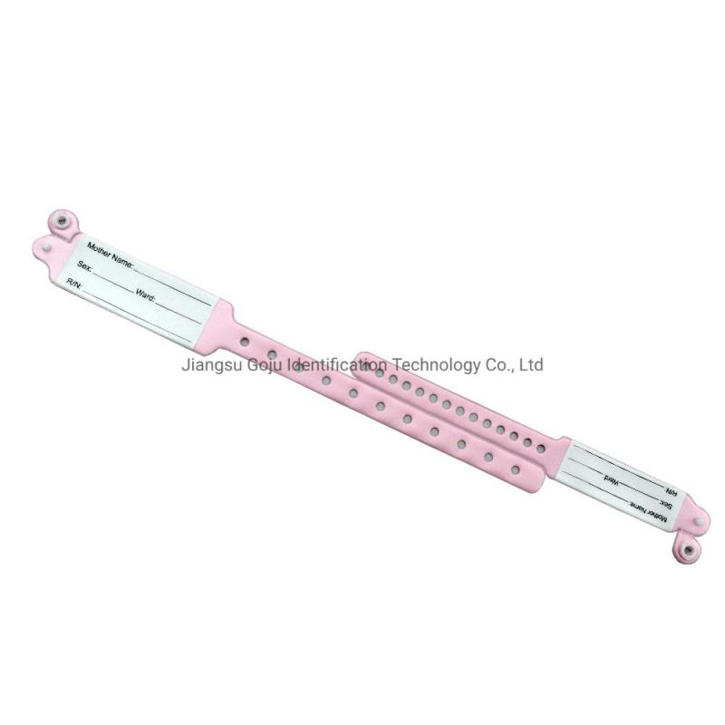 Disposable Soft Medical Written on Hospital Wristband for Mother and Baby