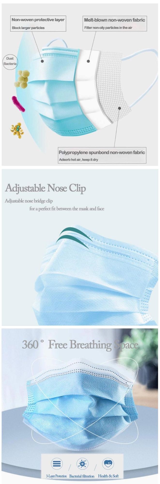 High Quality Disposable Medical Mask 3 Layer Mask Manufacturer