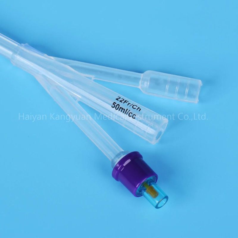 Producer Silicone Foley Catheter 3 Way Coude Tip Tiemann Normal Balloon China