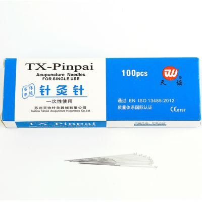Manufacturer Single Use Sterile Silver Plated Acupuncture Needles with Plastic Bag Packing
