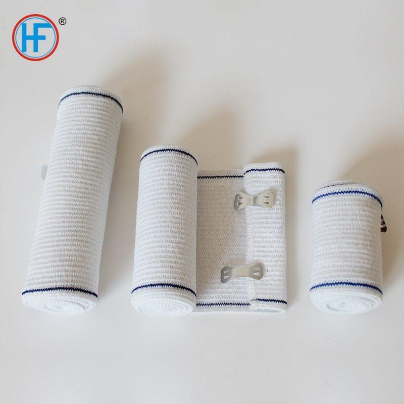 Mdr CE Approved Hotsale Medical Good Quality Blue Line High Elastic Bandage Packaged