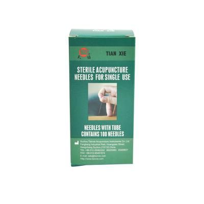 Factory Price Chinese Sterile Disposable Acupuncture Needles with Individual Tube 100PCS/Box