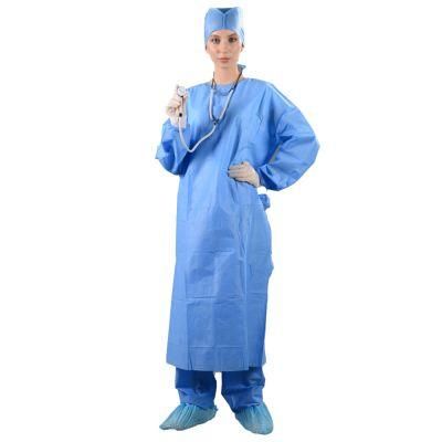 Disposable Nonwoven PP SMS Protective Surgical Gown for Hospital