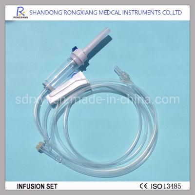 Spiral Luer Lock Infusion Set/IV Giving Set with Latex-Free Y-Site