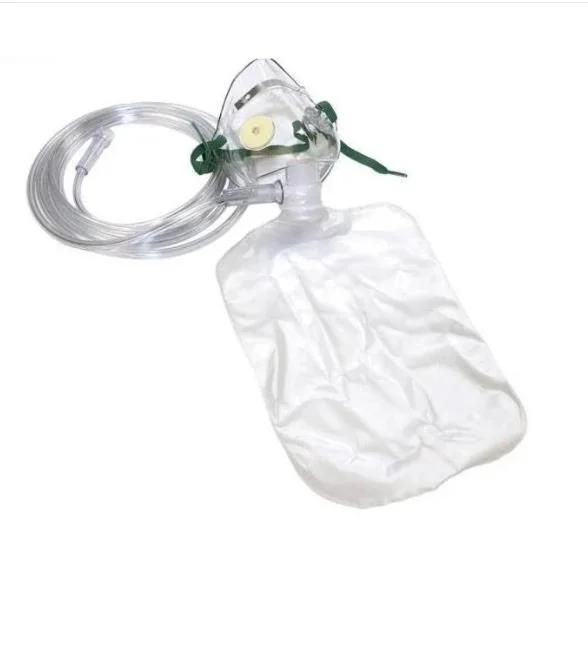Disposable Oxygen Mask with 1L Reservoir Bag/Non-Rebreathing/Rebrather Mask with ISO13485 CE FDA