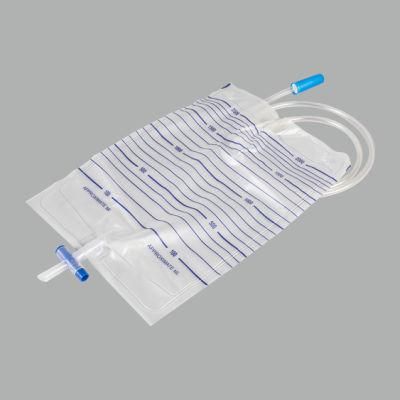 Disposable Urinary Bag Urine Collection Bag with Cross Valve CE ISO 2000ml OEM