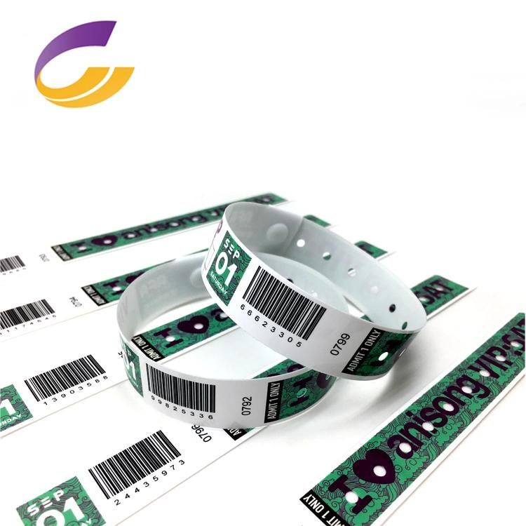 2021 Hot Sale Plastic Barcode/Qr Code Wristband for Event