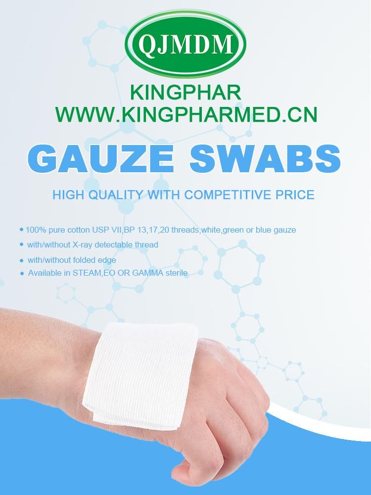 100% Cotton Medical Supply Disposable Gauze Swab Manufacturer with CE ISO
